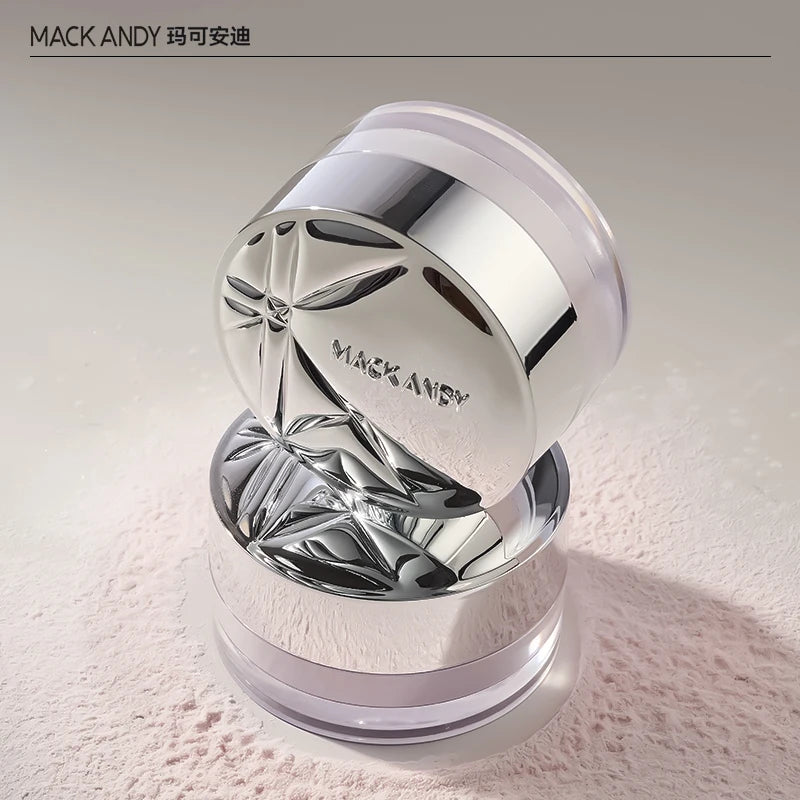 Mack Andy loose powder naturally fits and brightens, soft and focused, holds makeup, controls oil, loose powder, honey powder