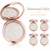 Little Angel Pearl Glow Highlighter Palette 4 Shades Fine Shimmer Face Illuminator Powder Waterproof Long Wear Makeup Gift