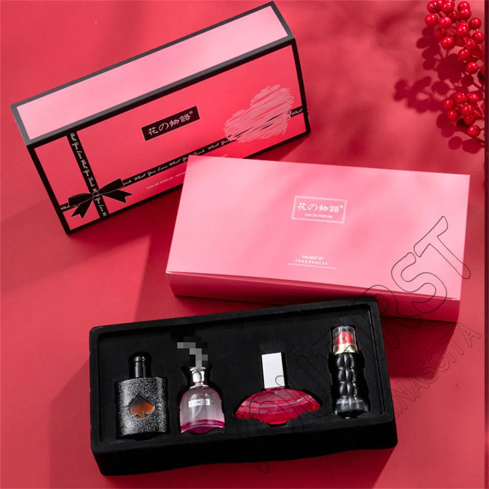 Private Brand Perfume Women Eau De Parfums Dames 105ml Perfumes De Mujer Originales Gift Box 4Pcs Set Natural Floral Scent Spray