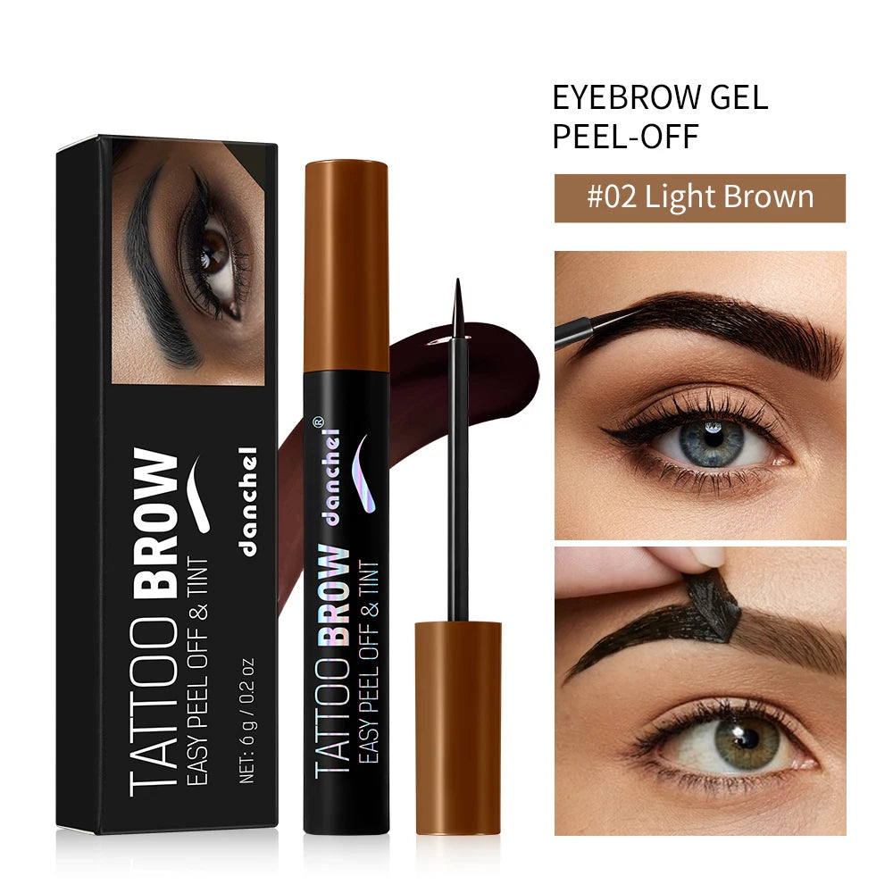 Peel Off Eyebrow Gel Tint 1PC Semi Permanent Waterproof Brow Tattoo Transfer Proof Long Lasting For Fuller Defined Brows