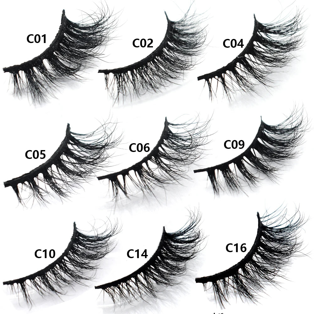 Half Lashes Short Mink Eyelashes Fluffy Soft False Eyelashes Wispy Cross Strip Eye Lashes Natural Mink Eyelash Extension Makeup