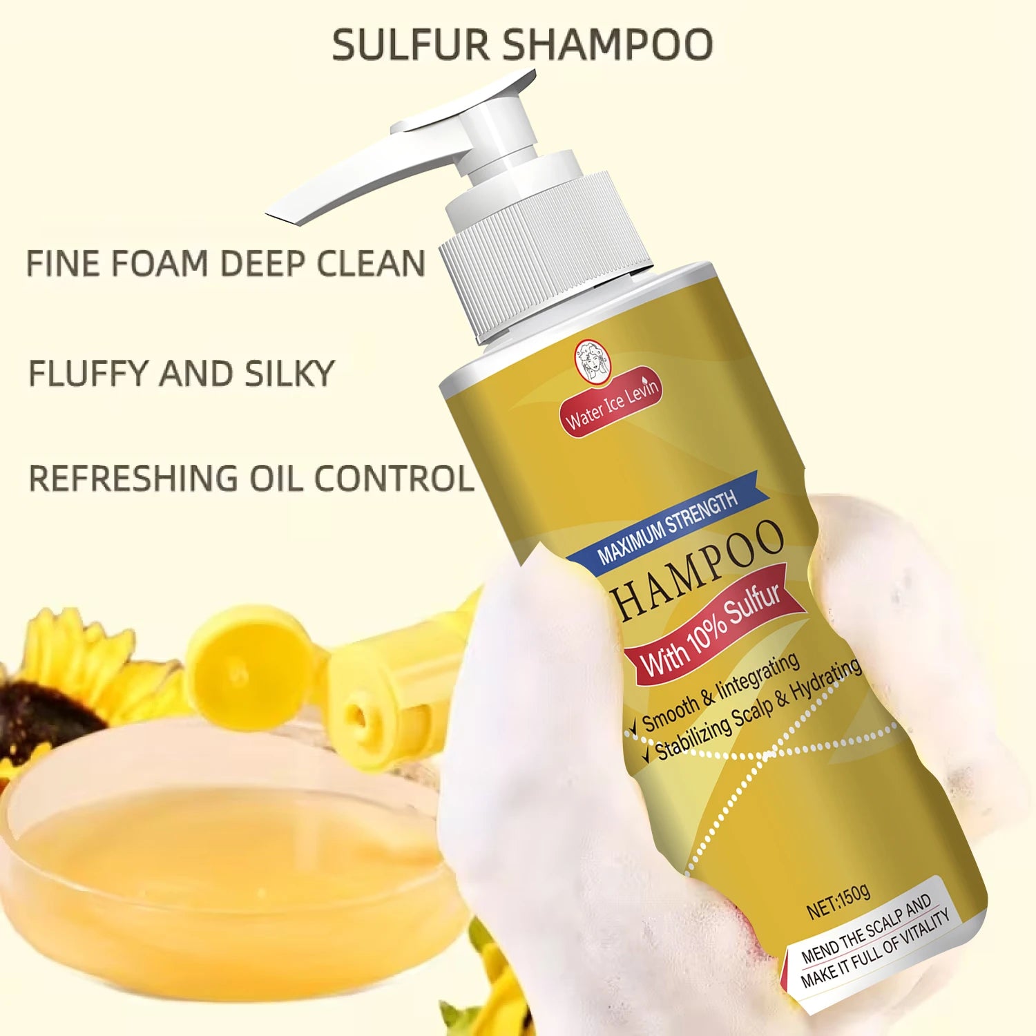 Maximum Strength 10% Sulfur Shampoo - Smoothing, Scalp Stabilizing & Hydrating for Men & Women.