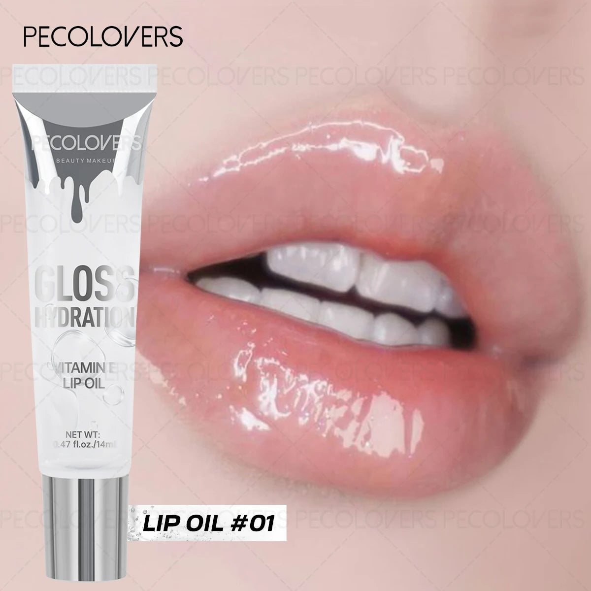 1PC Gentle Moisturizing, Non-sticky, Glossy, Sparkling Gel Formula, Waterproof and Sweat-proof, Single Color Shiny Lip Gloss