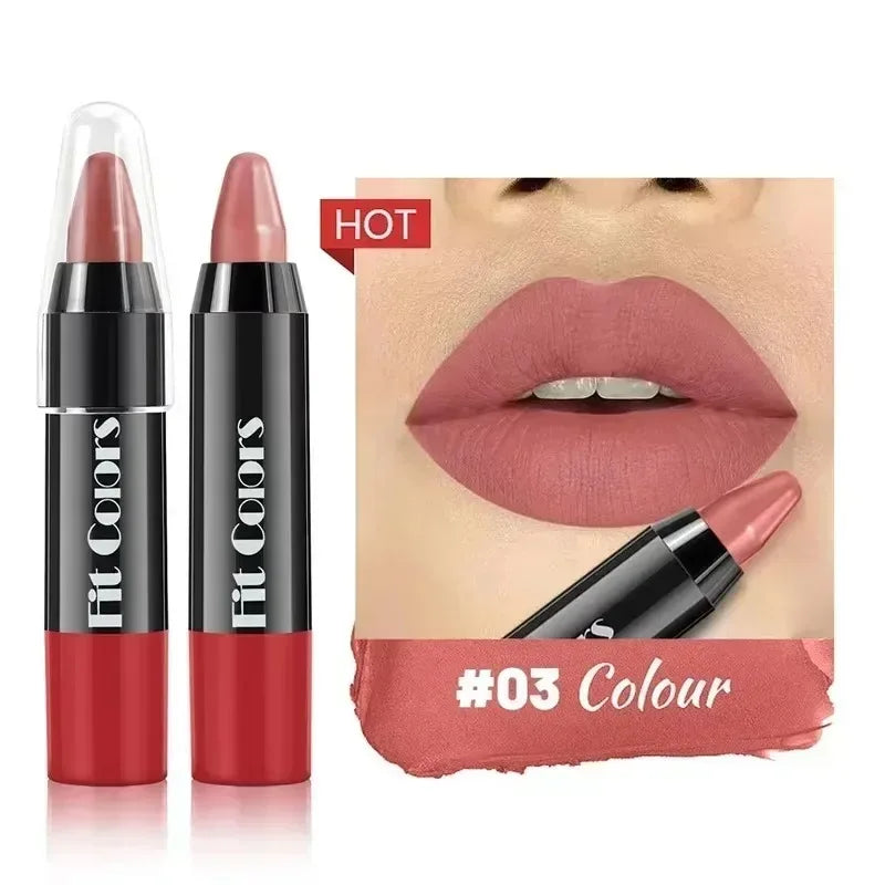 Easy Coloring Gloss Lipstick Lasting Waterproof Matte Crayon Lip Gloss Stick High Pigmented Moisturizing Lip Liner Pen Makeup