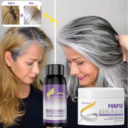 Gray Color Fixing Hair Mask Shampoo Cover Gray Hair Fade Yellow After Bleach Hair Shampoo Non-irritating Purple Shampoo Blonde