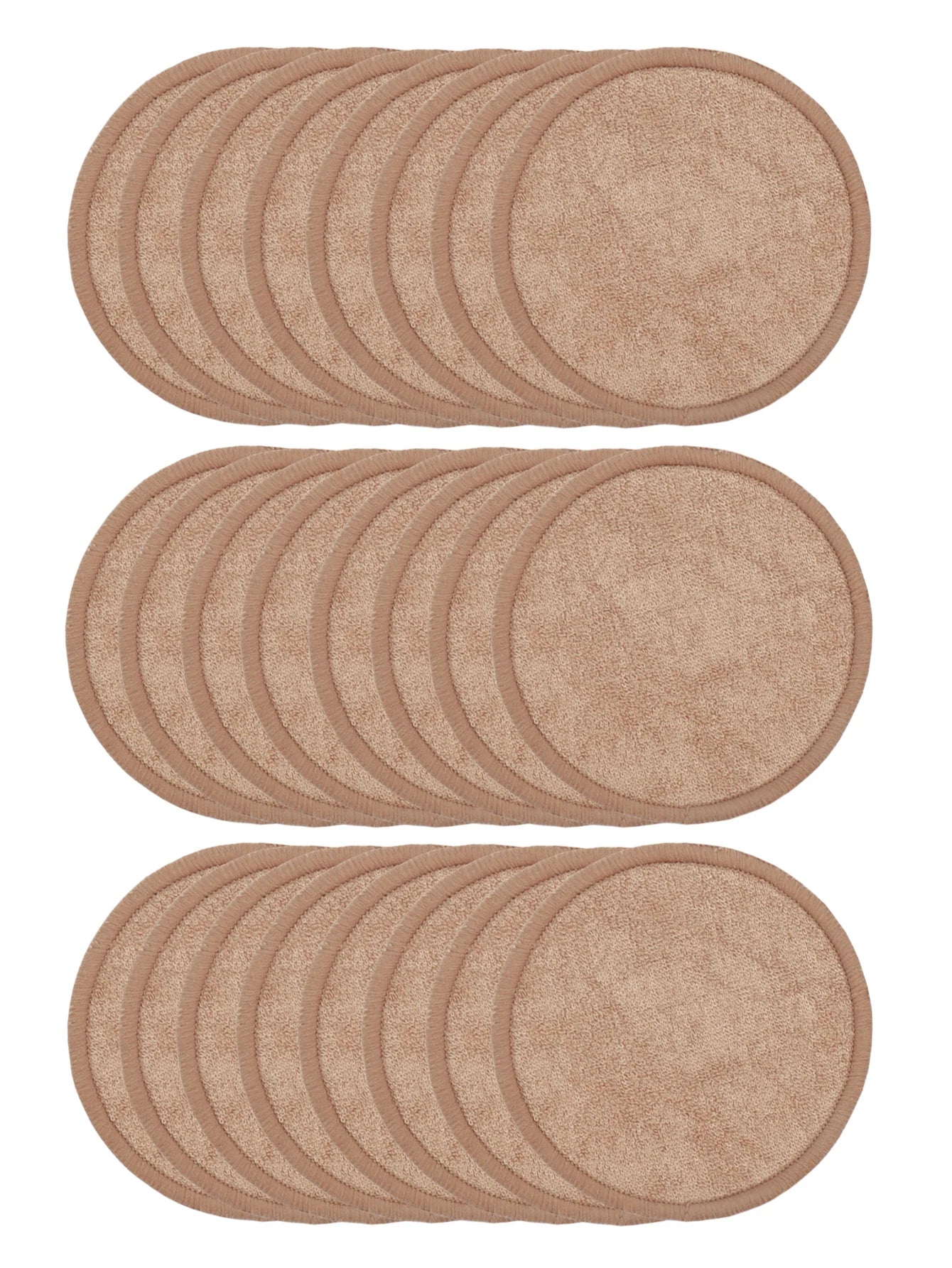 Bamboo Fiber Makeup Remover Pads Are Packed in 6/12/24 Pieces They Are Made from a Mixture of Fibers Extracted from Natural Bamboo.