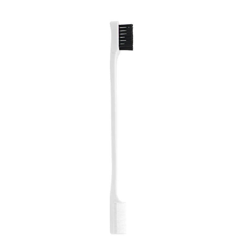 Hair Anti-Static Edge Brush Comb 2-in-1 Double-Sided Edge Control Brush Hair Styling Tool with Comb, Special for Real Hair Wigs