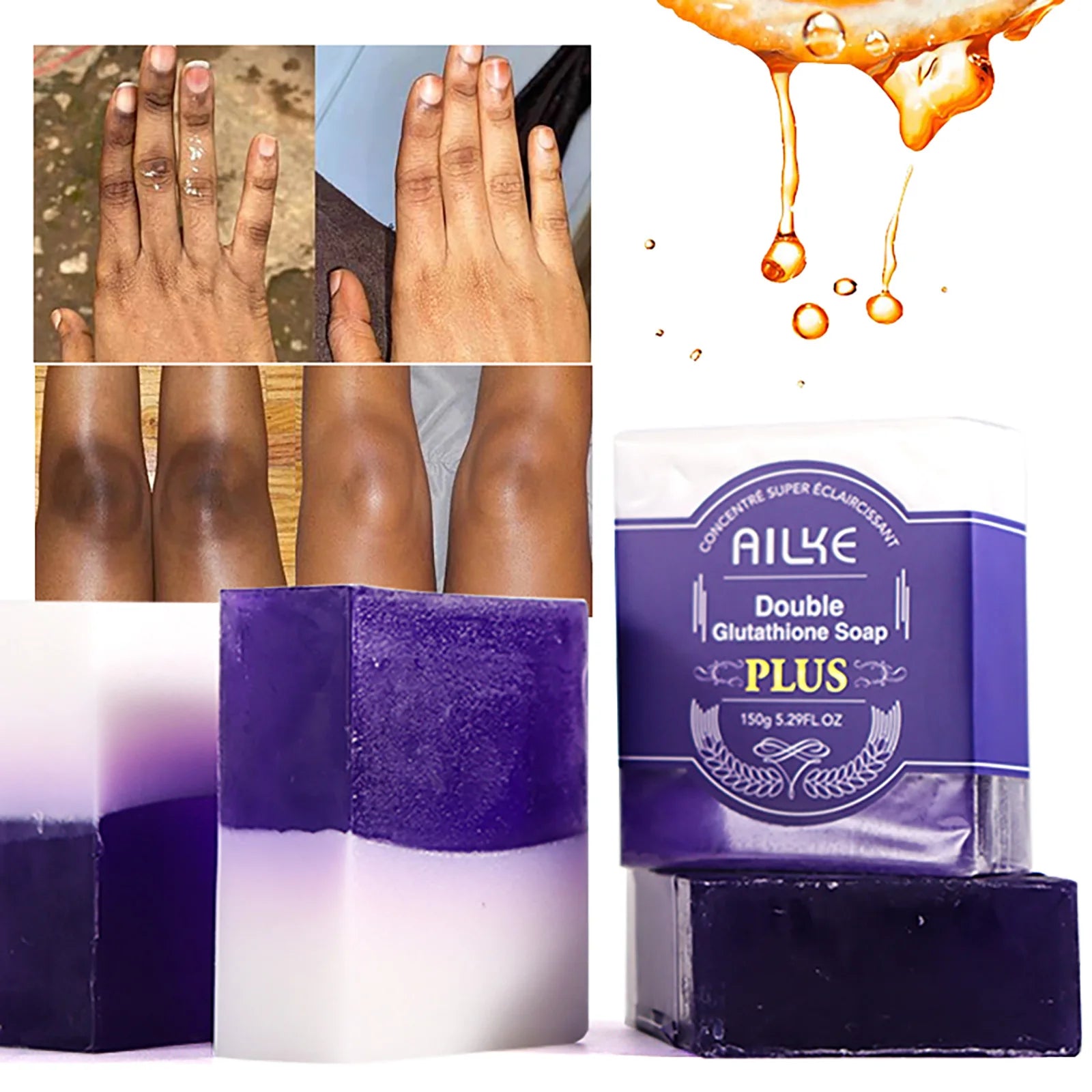 AILKE Anti Spots, Smooth Skin Soap, Scented Bar, For Black Skin, Dark Skin, Caramel Skin, Brightening, Whitening,for face & body