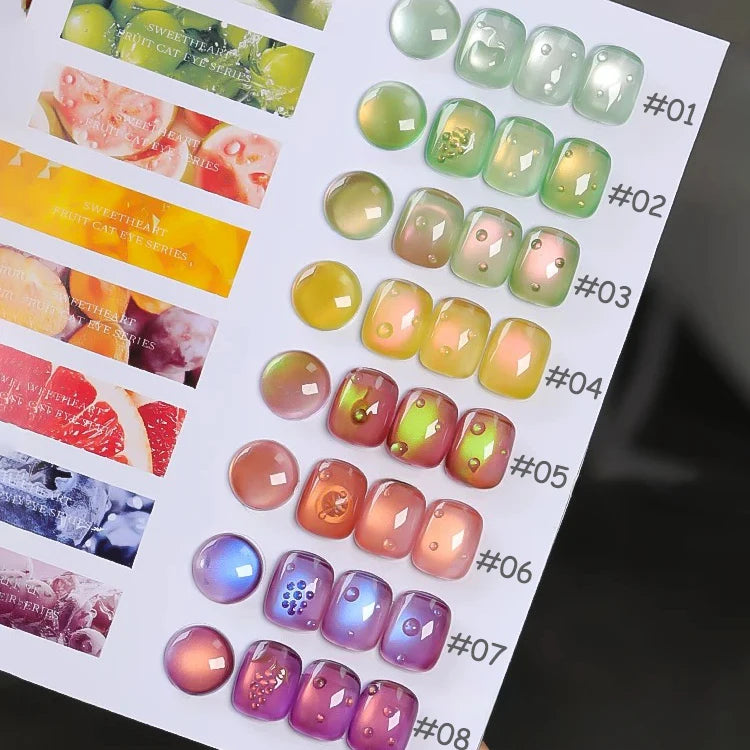 TC 10ML 2026 New Star Bamboo Cat Eye Nail Supplies Pavilion Strobe Green Glass Bead Cat Eye Magnetic Gel Polish Summer Nails