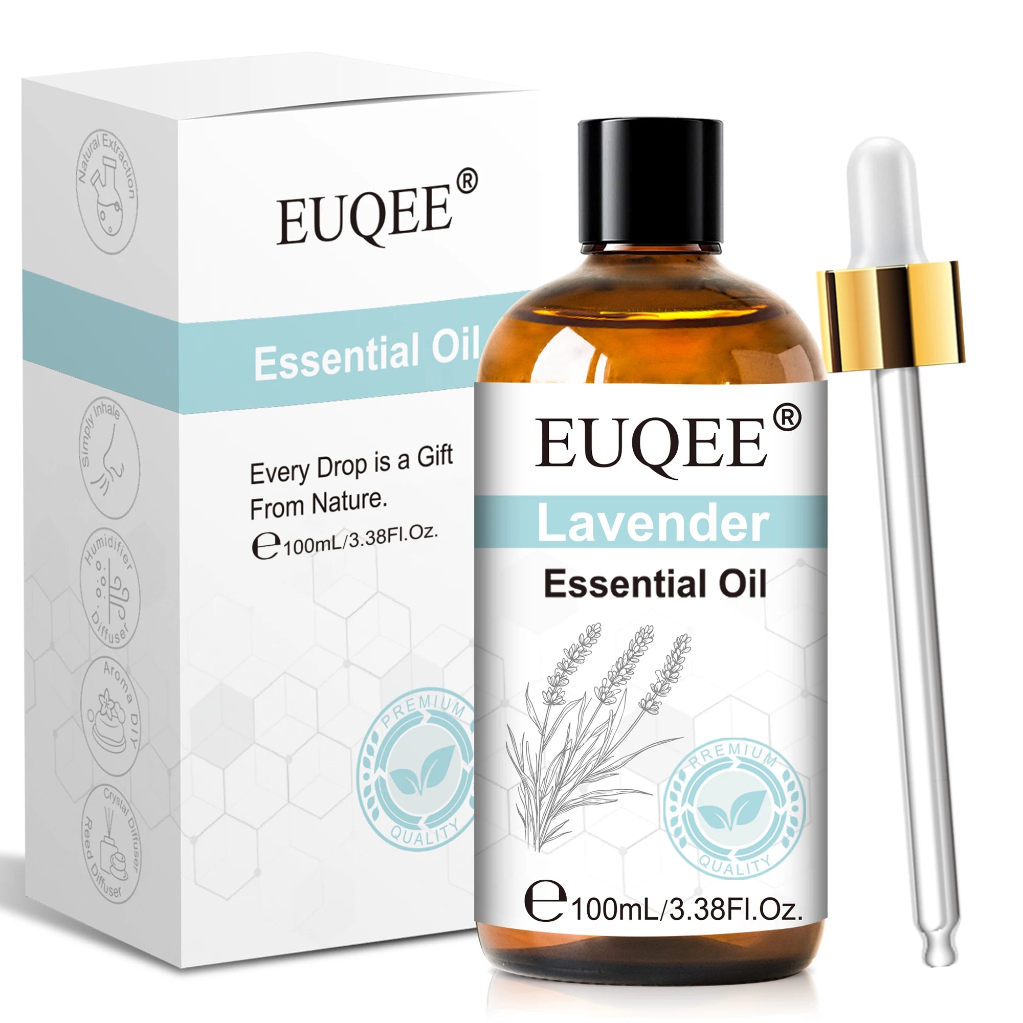 Euqee 10ml 100ml Natural Plant Essential Oil Frankincense Lemongrass Citronella Fragrance Oil For Diffuser Aroma Candle Perfume