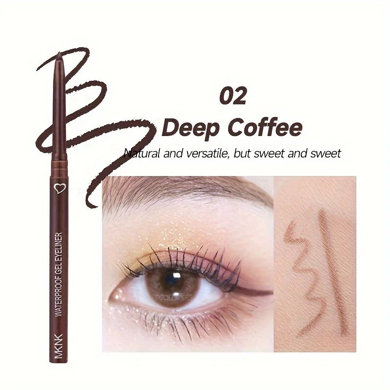 2 In 1 Eyeliner Lip Liner Gel Pencil Waterproof Long-lasting White Black Brown Easy Wear Eyeliner Makeup For Eyes 6 Colors Optio