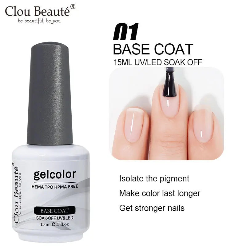Clou Beaute Semi-transparent Jelly Color UV Gel Manicure Gel Nail Nail Supplies For Professionals Semi-permanent Varnish 15ml