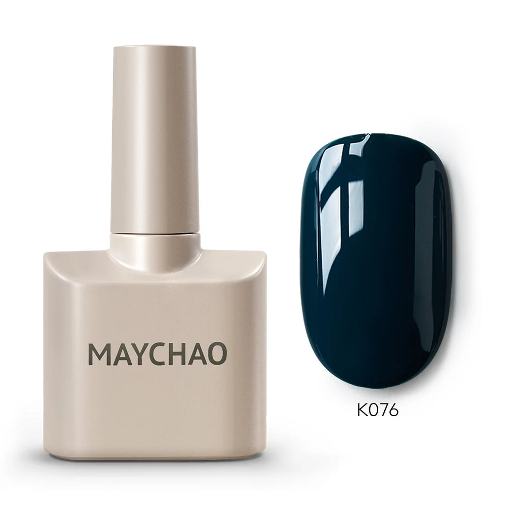 MAYCHAO Cherry Red Gel Nail Polish 12ml Glossy Semi Permanent Soak Off UV LED Frosted Gel Nails Base Painting Varnish