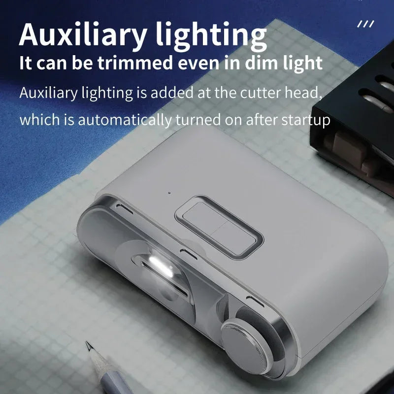 Automatic Electric Nail Clipper USB Rechargeable Mini Portable Manicure Tool for Adult and Baby Safe Trimming Polish Home Use