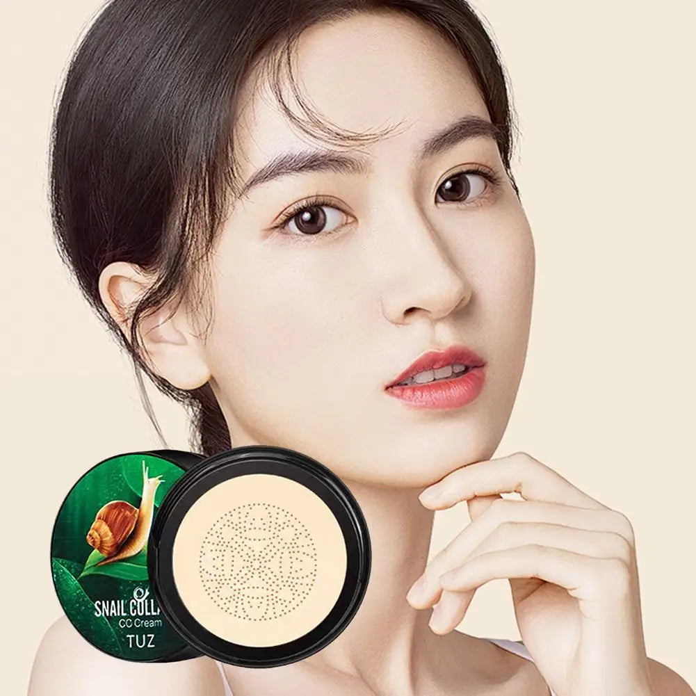 Mushroom Cc Cream Snail Collagen Air Cushion Face Beauty Concealer Cosmetic And Moisturizing Base Nourishing Makeup P9s2