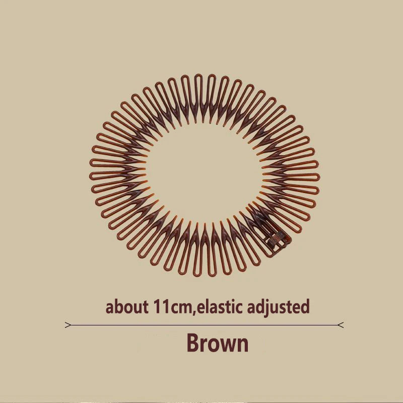 1Pc/lot Women Invisible Broken Hair Hairpin Adult Full Circle Stretch Flexible Comb Teeth Headband Hair Hoop Styling Accessories