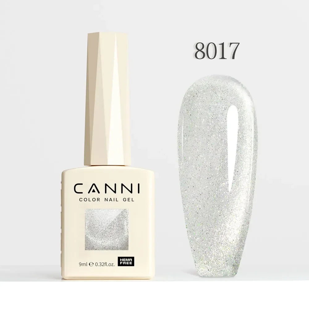 CANNI HEMA FREE TPO FREE 9ml Glitter Silver Cat Magnetic Gel Nail Polish Galaxy Diamond Full Coverage Pigmented Gel for Nail