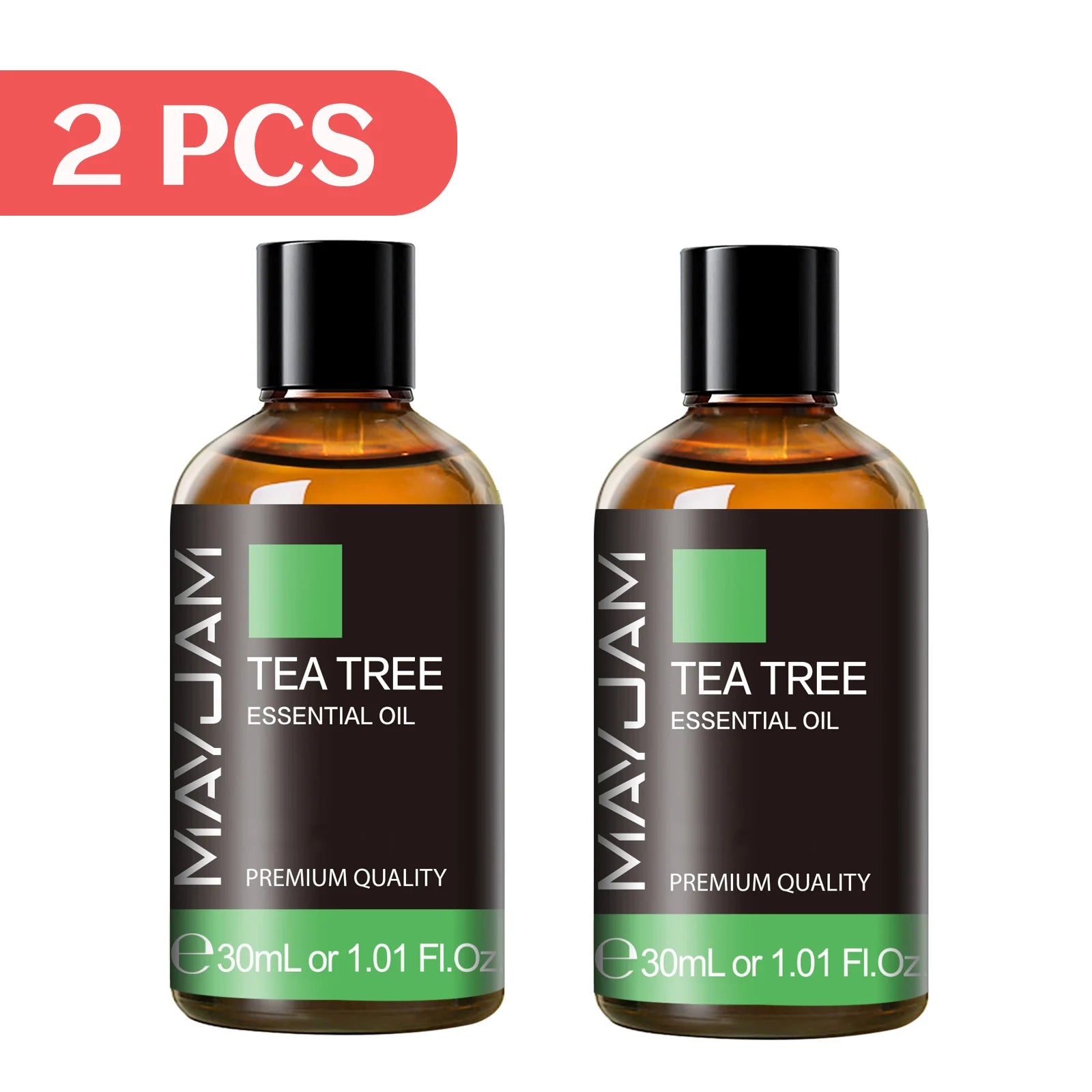 MAYJAM 2 Bottles Essential Oils 30ml Lavender Bergamot Vanilla Peppermint Scents for Diffuser Aromatherapy Candles Soap Making
