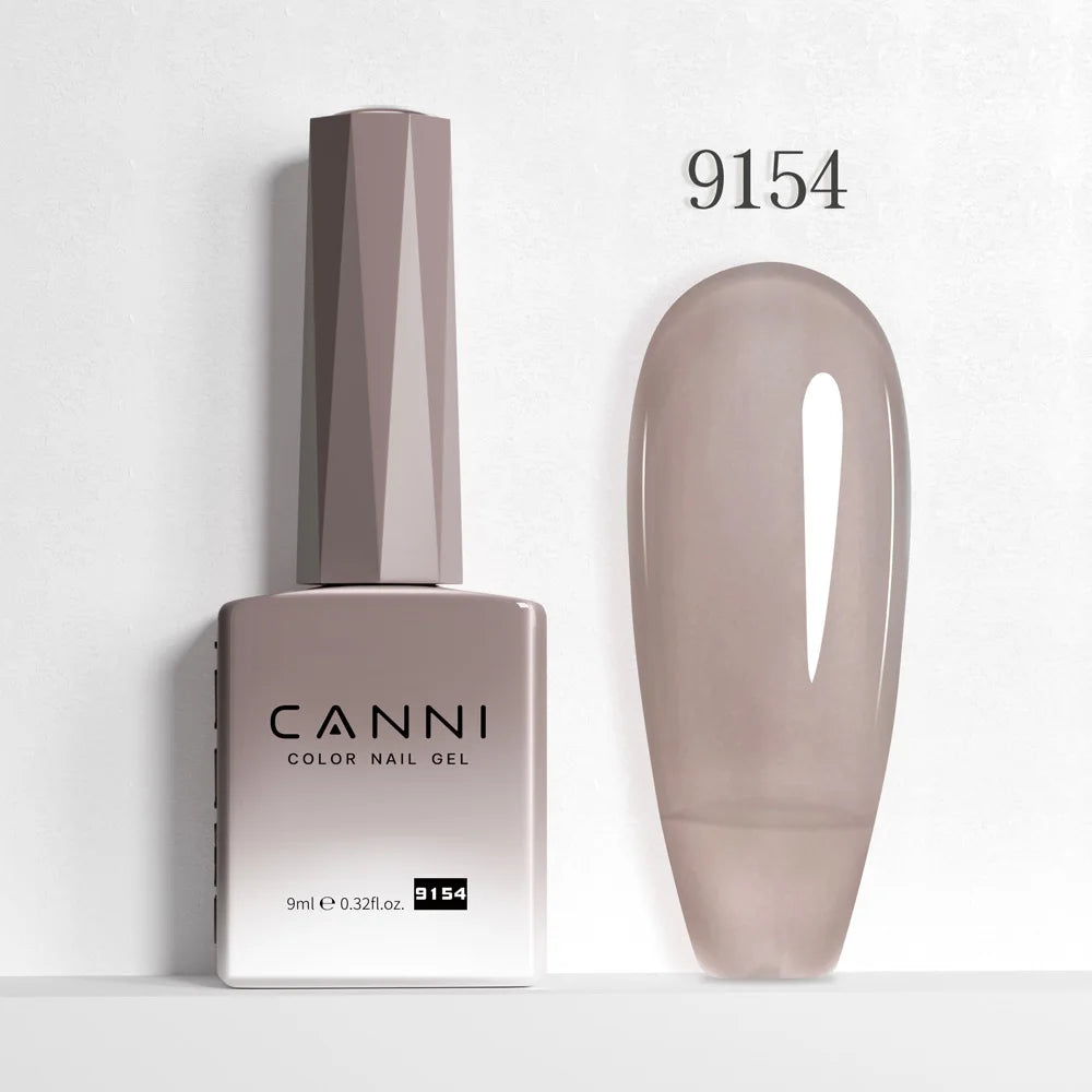 Canni Nail Gel Polish Jelly Nude Color HEMA FREE TPO FREE 9ml Transparent Semi Permanent Natural Nude French Nail Gel Lacquer
