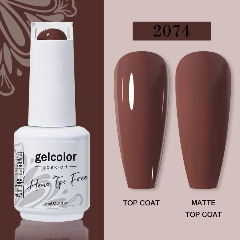 Arte Clavo 116Colors Gel Nail Polish 15ml Colorful Gel Semi Permanent Soak Off UV Gel Nail Art DIY Design Varnishe Nail Supplies