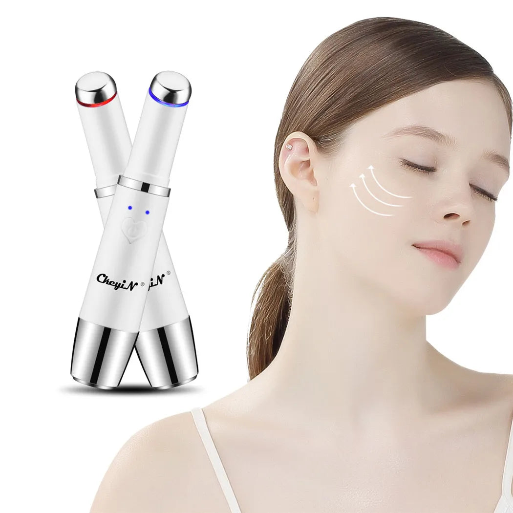 CkeyiN Electric Eye Massager Vibration Heated Beauty Massage Device For Dark Circles Puffiness Eye Fatigue Removal Wrinkle Eye