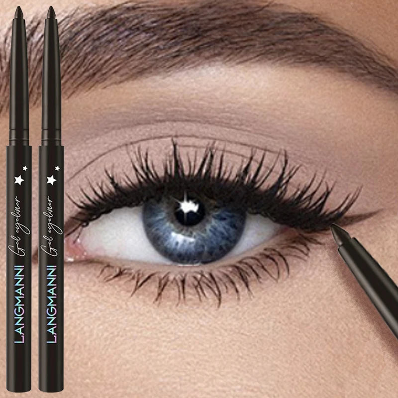 12-Color Fashion Eyeliner Pencil Smokey Punk Style Eye Liner Pen Long-lasting Waterproof Perform Stage Makeup Eyeshadow Stick