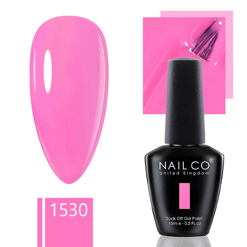 NAILCO 15ml Dark Gel Nail Polish Semi-permanent Varnish Hybrid UV Nails Art Glitter Colors Gel Polish Manicure Enamels For Nails