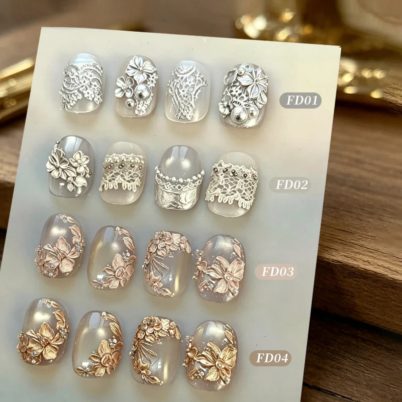 BORN PRETTY 5ml Gold Silver 3D Metal Nail Gel Polish Carving Plaster Texture Embossed Nail Gel Metal for DIY Manicure Art