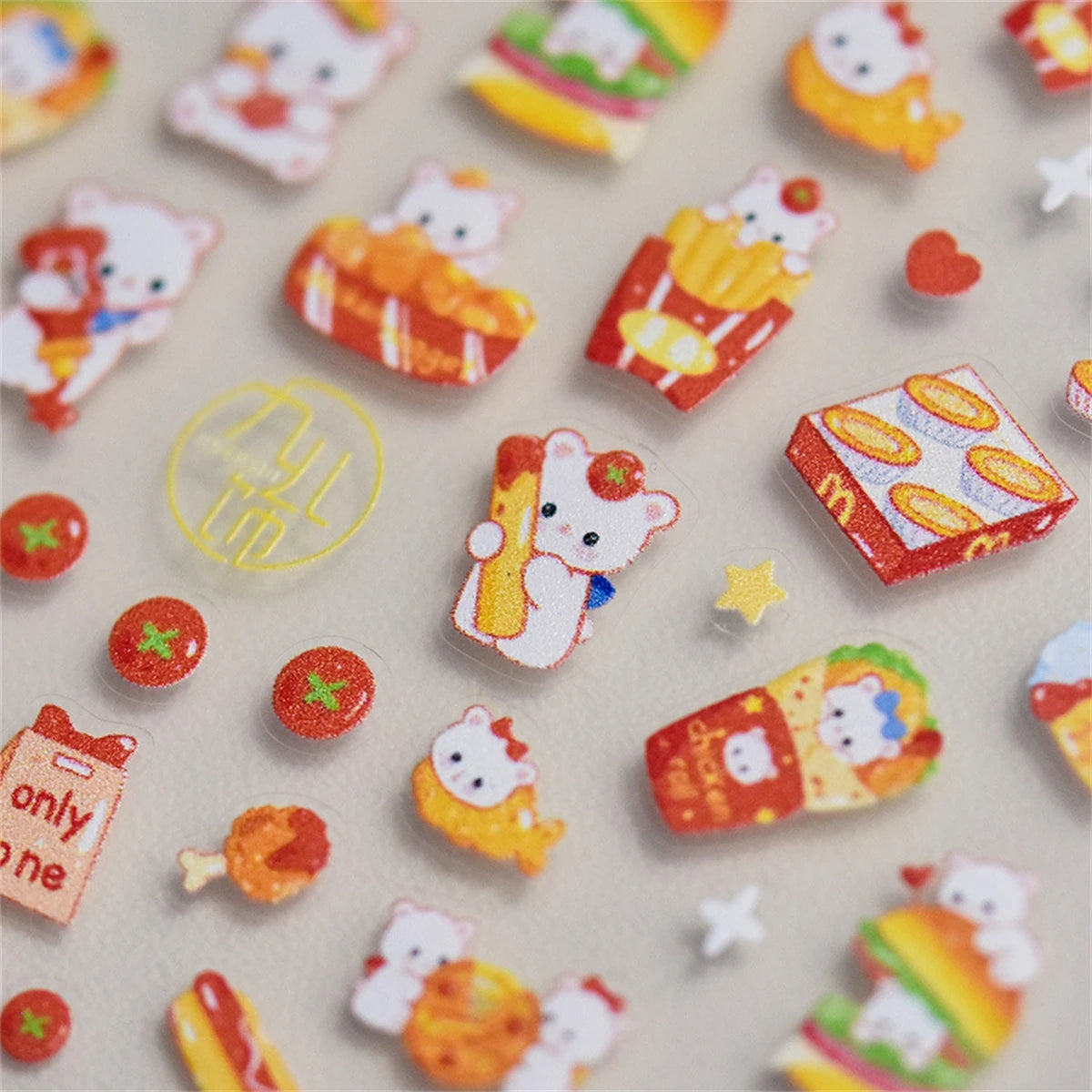 1pcs 5D Japanese Kawaii Nail Art Stickers Cute Rabbit Dog Slider Nail Decorations Decals Self-Adhesive Manicure Accessories DIY