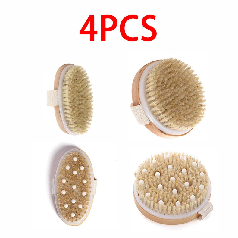 Shower Brush for The Back Handheld Dry Brushing Body Exfoliating Brush Bathroom Cellulite Back Bath Massage  Brush