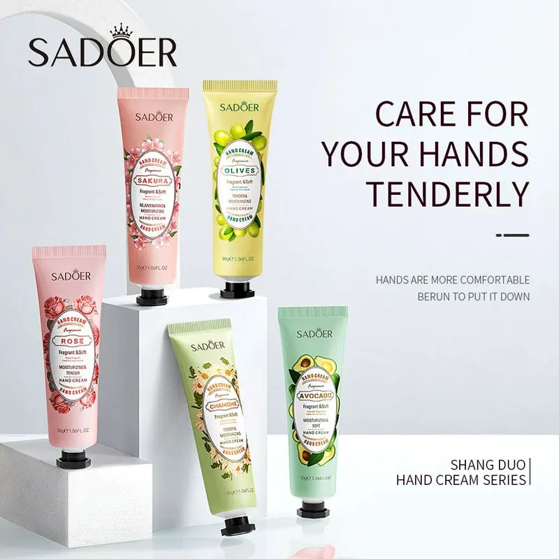 Hand Cream Moisturizing Repair Hand Care 30g Anti Dry Hand Lotion Anti-crack Fruity Floral Fragrance Smooth Hydrating Skin