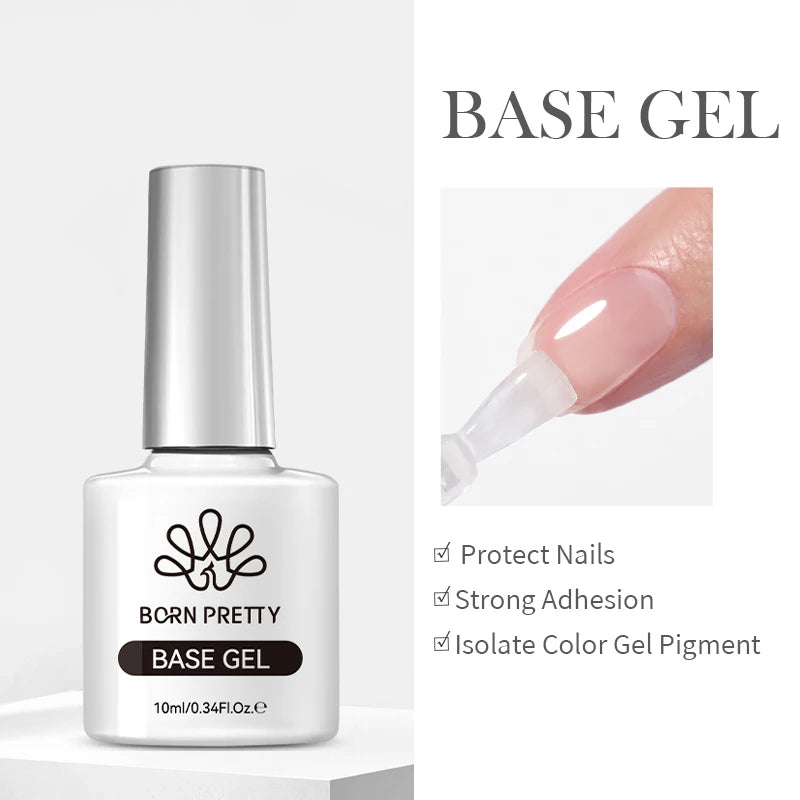BORN PRETTY 10ml Glitter Pink Nude Jelly Nail Gel Polish Varnis Semi-permanent Sheer Translucent UV LED Soak Off Gel Polish