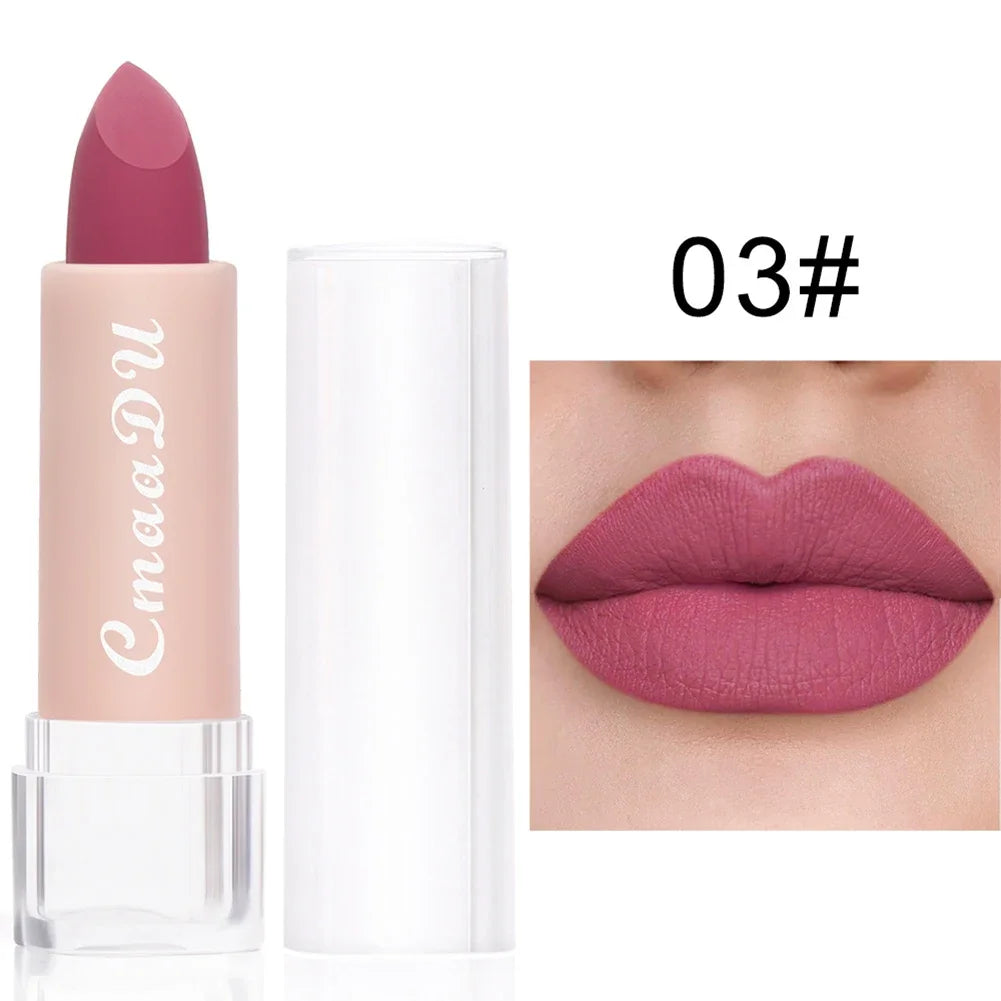Matte Lipstick Bean Paste Pink Color Lips Makeup Waterproof Long Lasting Cosmetic Moisturizer Lip Stick 15 Color Daily Make Up