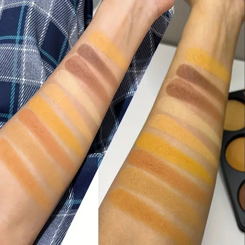 9-in-1 Contour & Bronzer Face Palette for Dark Skin Tone – Waterproof, Smooth Blendable Shades for Sculpted Definition & Warm Sun-Kissed Glow