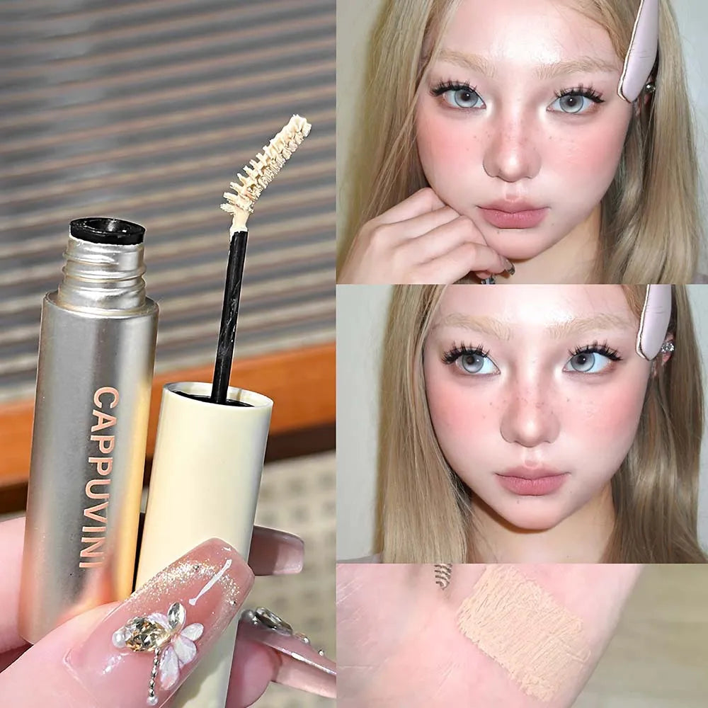 6 Colors Natural Brow Pomade, Waterproof Tinted Eyebrow Gel Cream, Soft Matte Hairy Brow Makeup with Wheat Brush