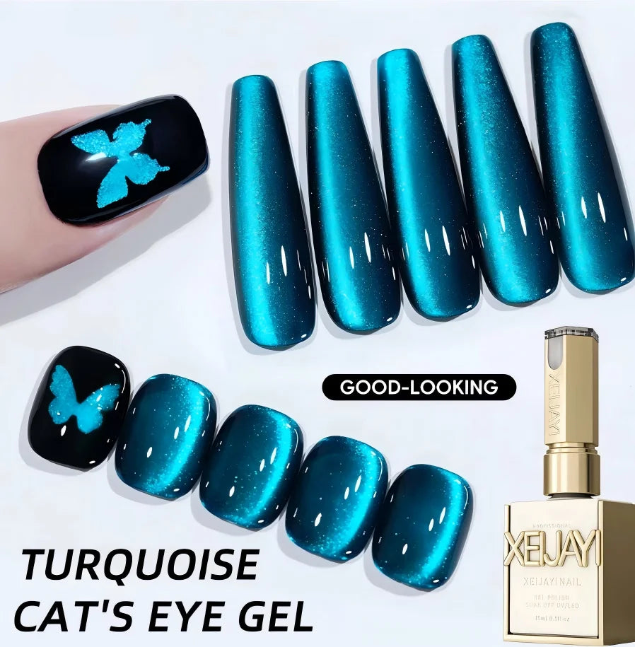 XEIJAYI 15ML Cat Eye Nail Polish Gel Phototherapeutic Gel Soak Off Nail Magnetic Gel Polish Nail Art DlY For Salon At Home
