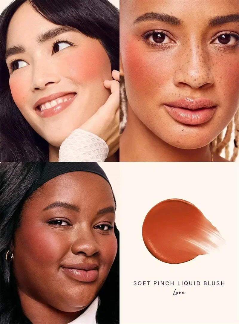 Rare Beauty Rose Neutral Mauve Blush Powder Portable Makeup Liquid Blush Moisturizing Dual-use Waterproof Lip Gloss Plump Smooth