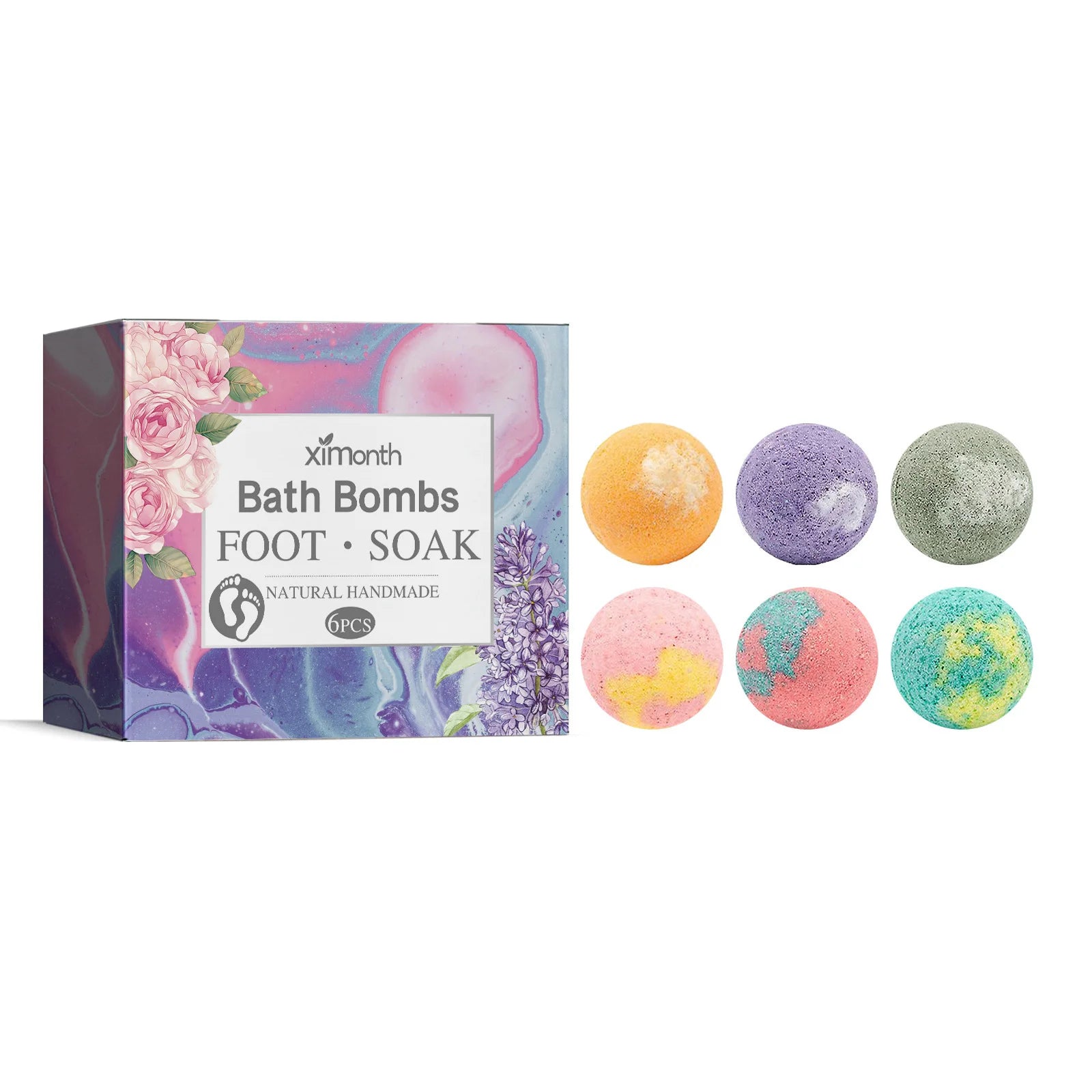 Lavender Foot Bath Ball Skin Relaxing Deep Moisturizing Improve Insomnia Rich Essential Oil SPA Handmade Feet Bath Balls 6/12pcs