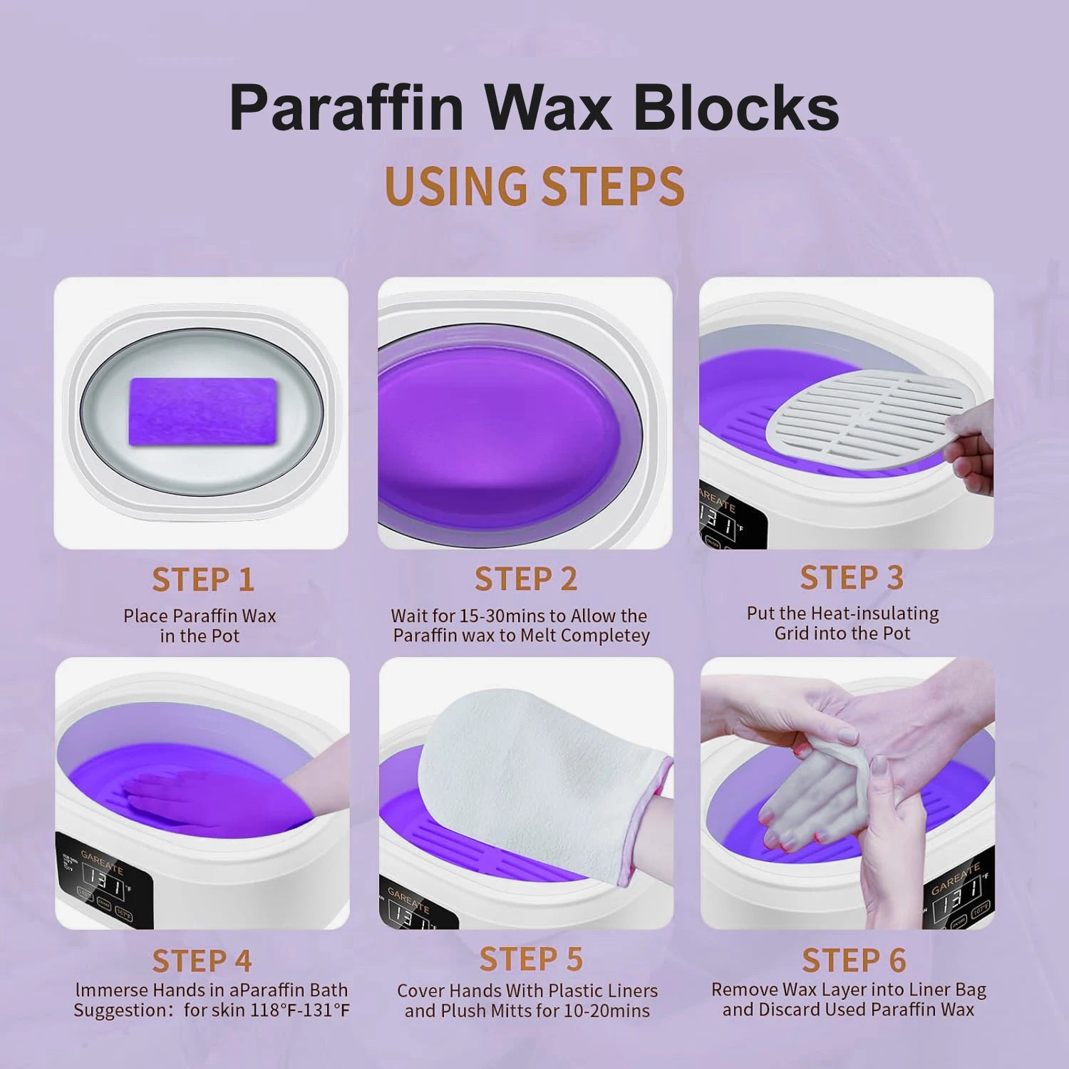 200g/450g Paraffin Wax Hand and Foot Care Beauty Wax For Wax Heater Machine SPA Moisturizing Hand Soft Wax For Bikini Body