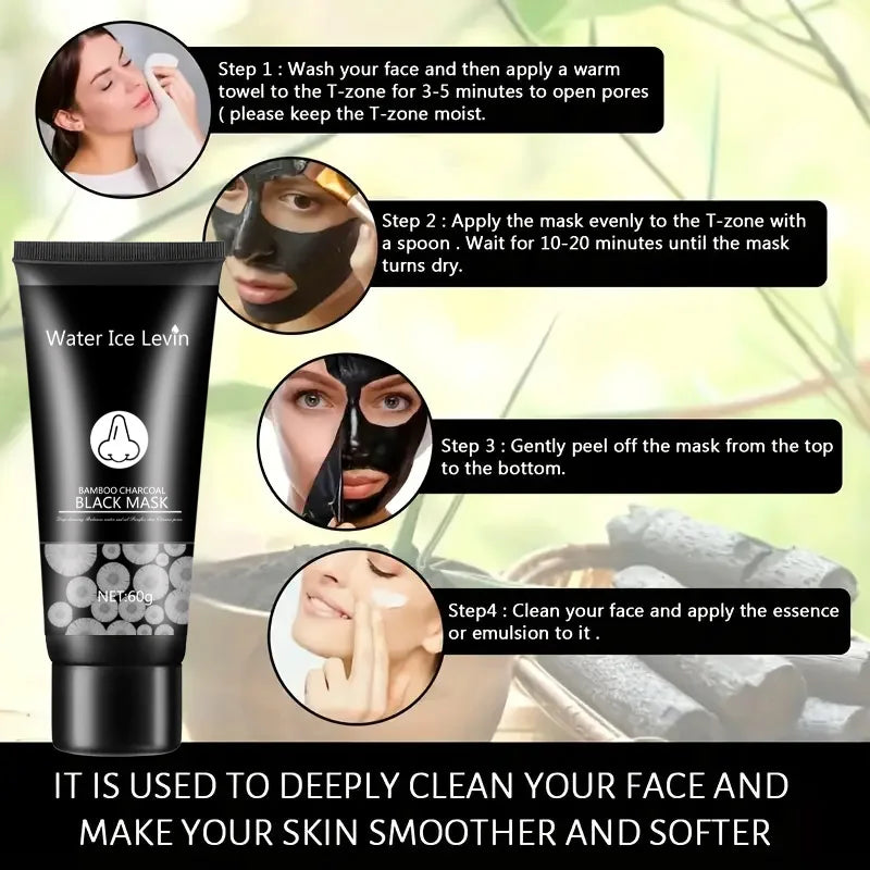 Bamboo Charcoal Mask Blackhead Remover Deep Facial Masks Deep Cleansing Purifying Peel Off Black Nud Shills Face Care Black Mask