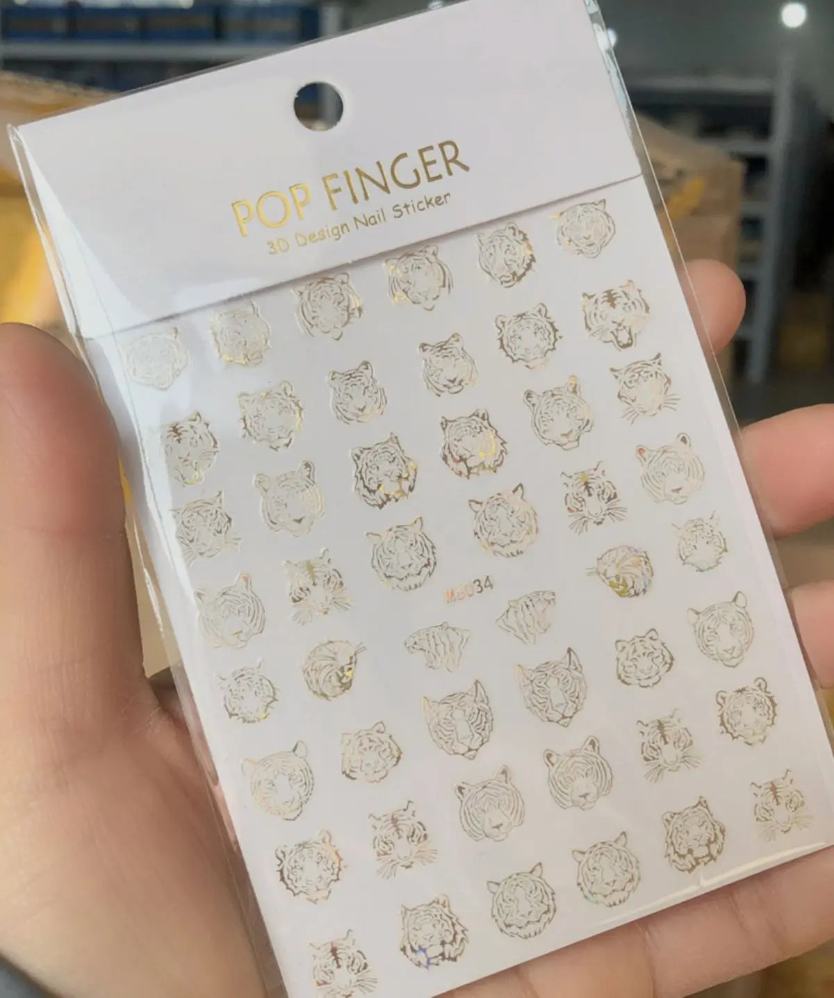 Press on Nails Tiger Symbol Nails Decals Design Fierce Wild Animal Leopard Decoration Manicure Stickers Nails Accessories Tools