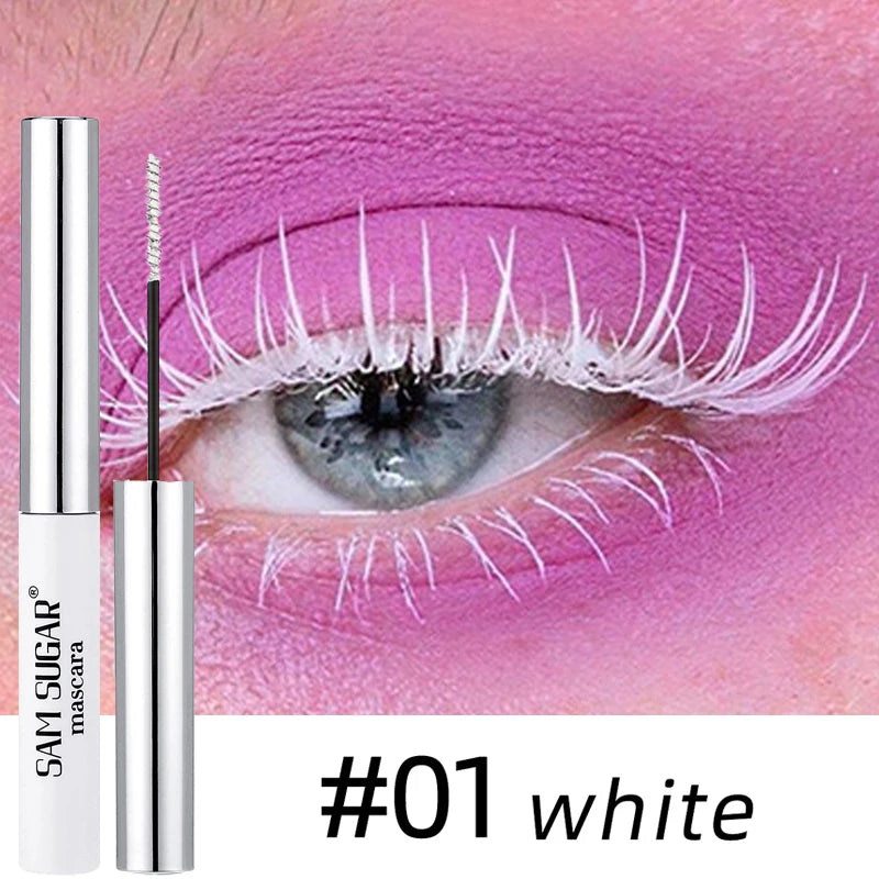 Colorful Curling Mascara Fine Brush Lengthens Eyelashes Thick Waterproof Blue Mascara Natural Eyelash Green Halloween Eye Makeup