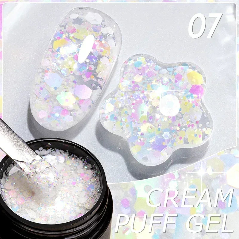 7.5ML Green Crystal Cat Magnetic Gel Nail Polish Shiny Green Glitter Cat Eye Gel For Manicure Soak Off UV Nail Art Varnish