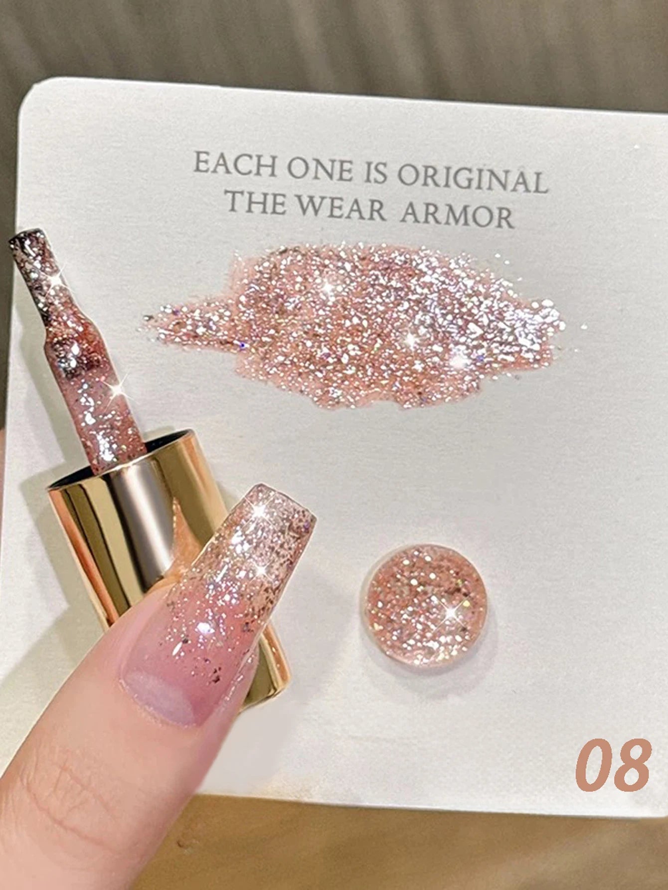 MIANEL 12ML Rock Sugar Crushed Diamond Gel Nail Polish Pink Glitter Nail Polish Top Selling Pink Nails Summer Nails 1-12pcs
