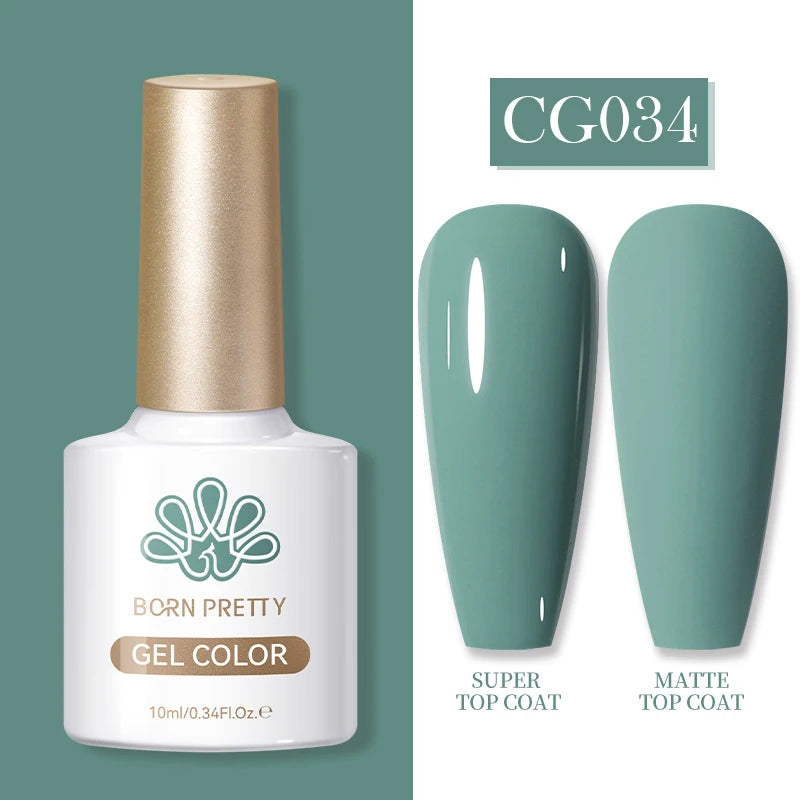 BORN PRETTY 10ML Gel Nail Polish for All Season Black White Baby Green Yellow Pink Semi Permanent Nail Salon Design French Nails