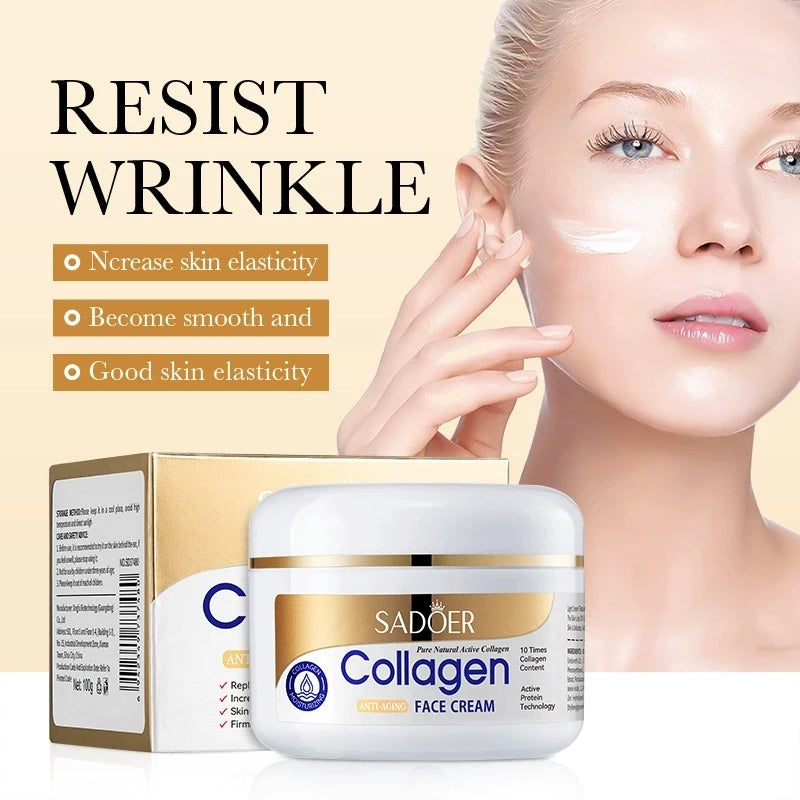 SADOER Collagen Anti-wrinkles Face Cream sknicare Moisturizing Hydrating Anti-aging Faical Cream Beauty Face Skin Care Products