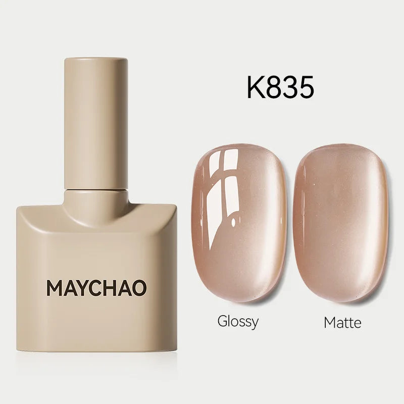 MAYCHAO Glitter Gel Nail Polish 7.3ml Semi-permanent Sequins Shiny Gel Base Top Coat Soak Off UV LED Varnish Nail Art Decoration