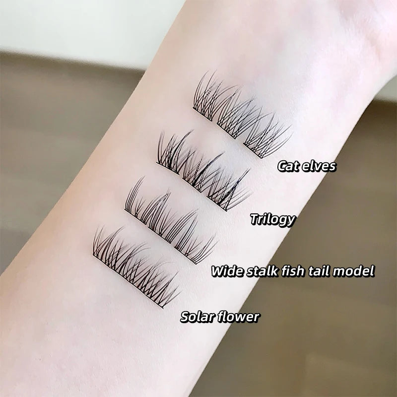 Gegebear Large-capacity Sunflower Natural Glue-free False Eyelashes Thick Curling Segmented Eyelashes Suitable For Daily Use