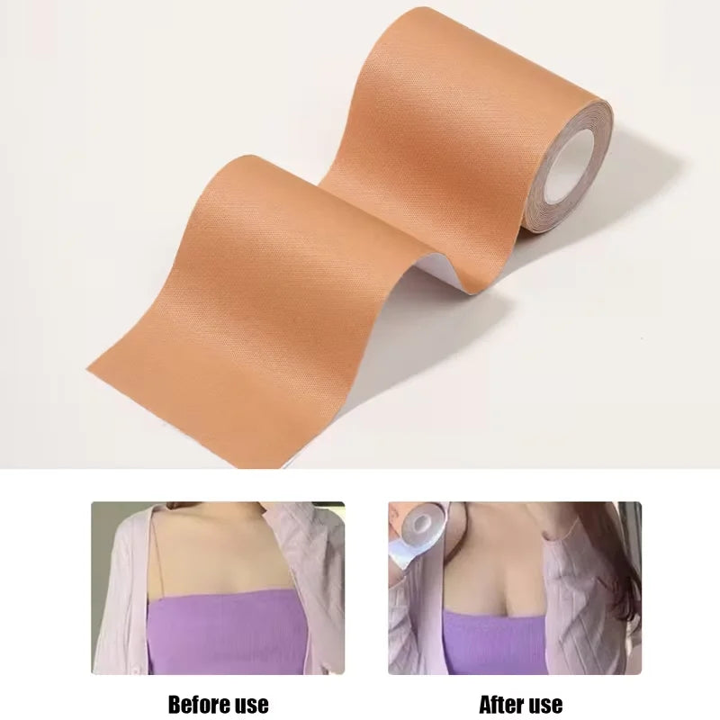 1 Roll  Adhesive Breast Lift Tape Compatible for B.E Cup Bras No Undergarment Modification Instant Bust Lift Tape for Clothing