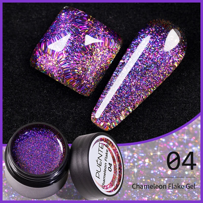 PUENTE 5ml Flower Fairy Gel Nail Polish Pink Blue Purple Natural Dried Flowers Gel For Nail Art Soak Off UV Varnish For Manicure